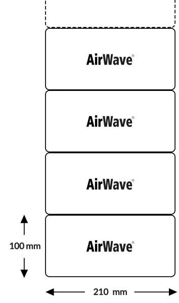 Airwave BIO 7.1 100 x 210 mm x 500 mtr 