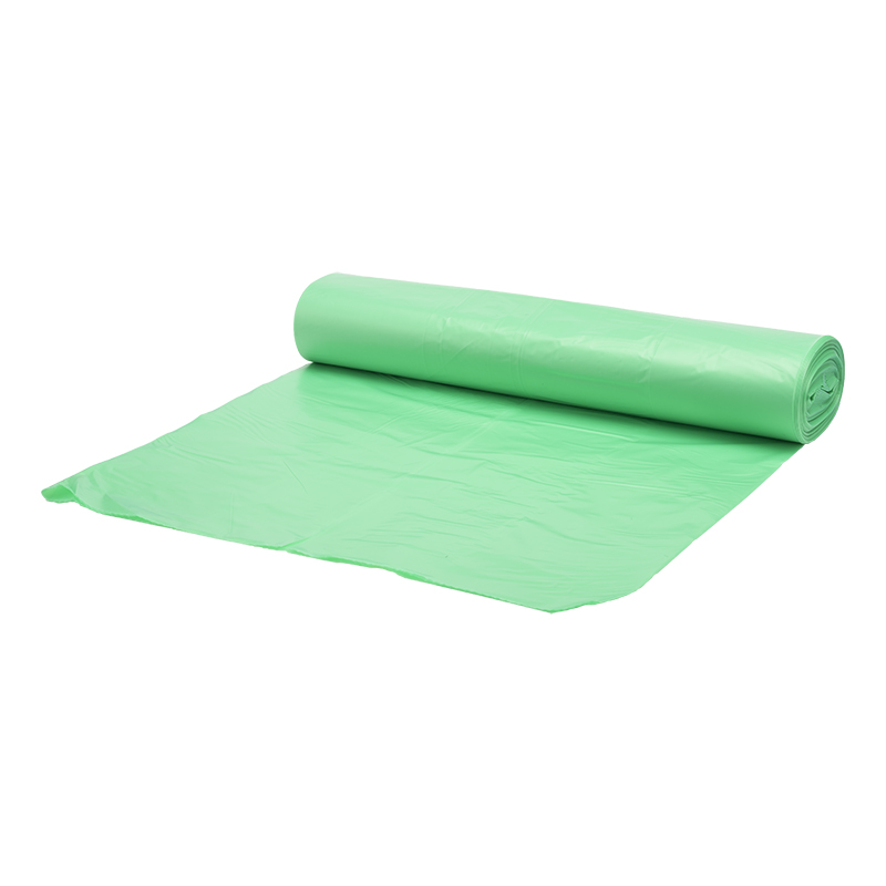 Afvalzak hdpe groen op rol 650/2x250 x 1400 mm - 20 my
