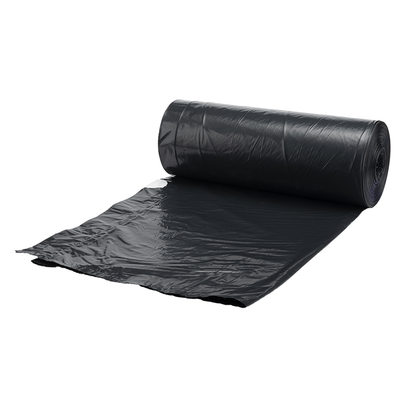 Afvalzak + trekband ldpe zwart op rol 800 x 1050 mm - 40 my