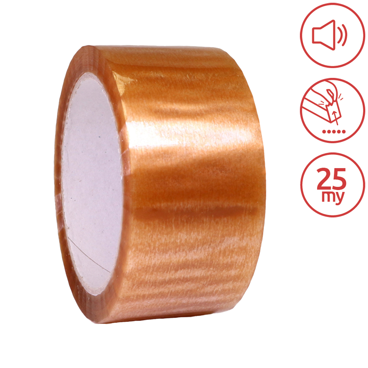 Tape PP solvent transparant 48 mm x 66 mtr    
