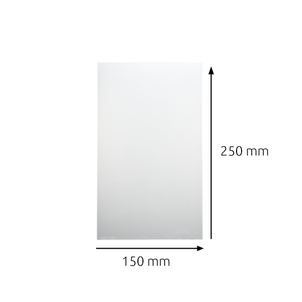 transparant zakje 150 x 250 mm